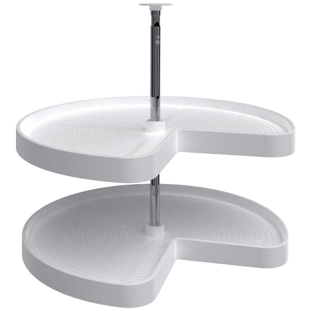 Rev-A-Shelf Lazy Daisy Polymer 28 Inch Pie Cut 2 Shelf Lazy Susan Set