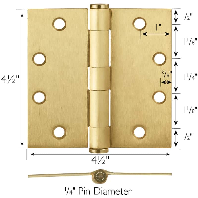 Design House 189878 4-1/2" x 4-1/2" Plain Bearing Square Corner