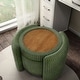 preview thumbnail 22 of 29, 247 Shop At Home Modern Round Chenille Storage Ottoman with Flip Top