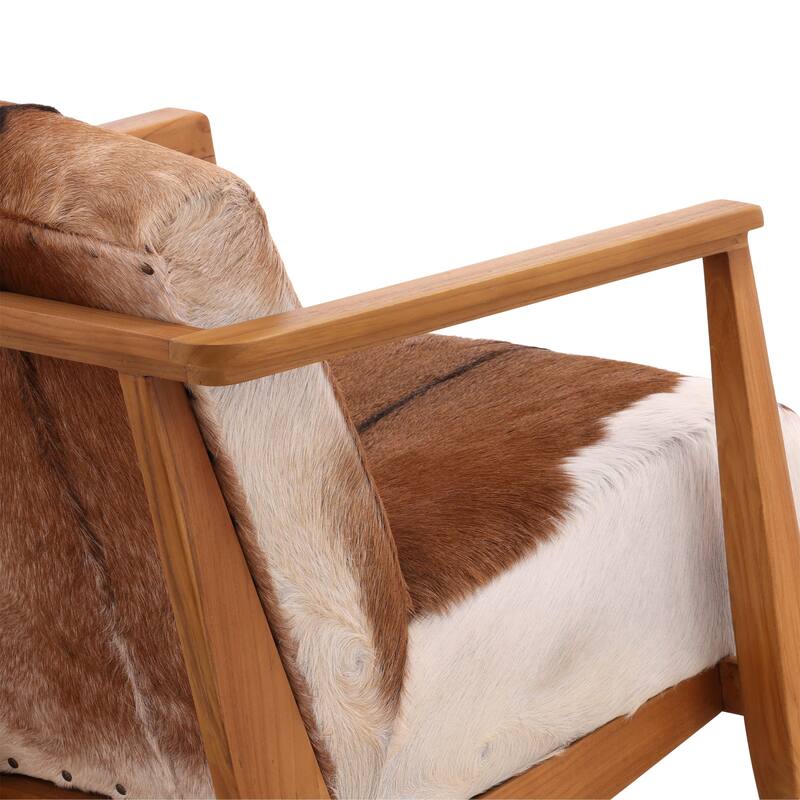 Nicole Teak Upholstered Occasional Chair