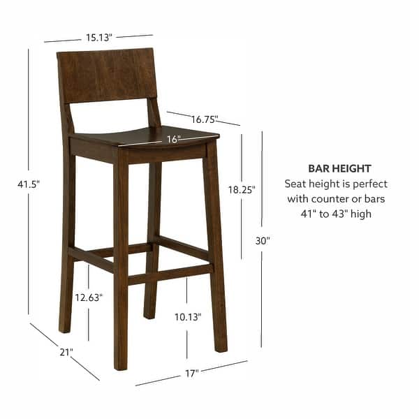 dimension image slide 1 of 4, Linon Dahlia Armless Barstool Set of 2