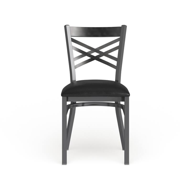 Steel X-back Restaurant Chair - 16.5"W x 17"D x 32.25"H