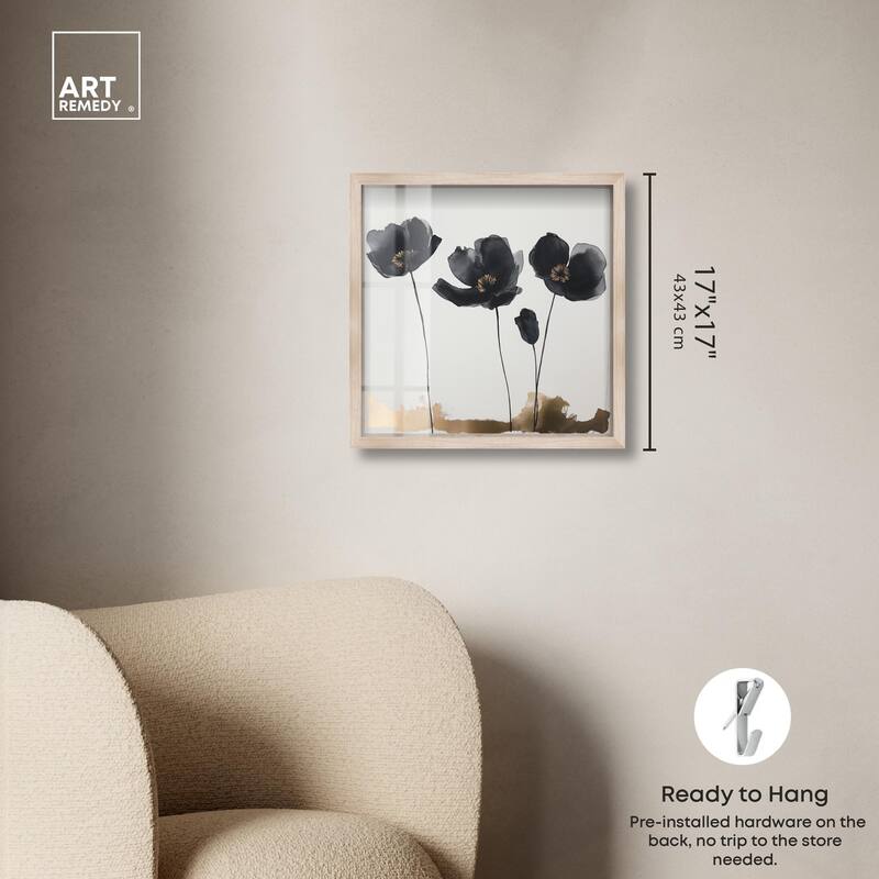 Nocturnal Flowers I Shadowbox by Art Remedy