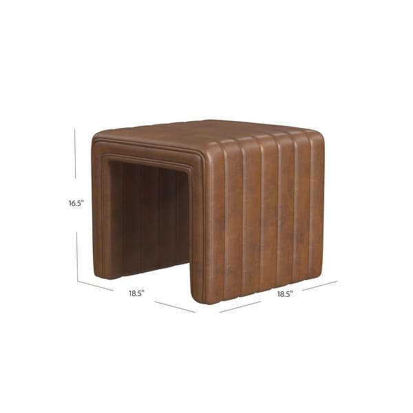 dimension image slide 10 of 12, HomePop Modern Channel Ottoman