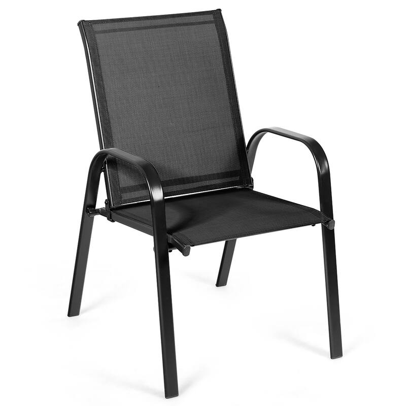 Costway 4PCS Patio Chairs Garden Deck Yard with Armrest - See Details