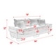 preview thumbnail 18 of 16, 84 Inch Modern Style Sleeper Sofa, Corduroy Upholstered Sofa with Pillows,Deep Seat