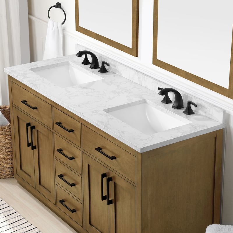 Athea Bathroom Vanity with White Engineered Marble Top