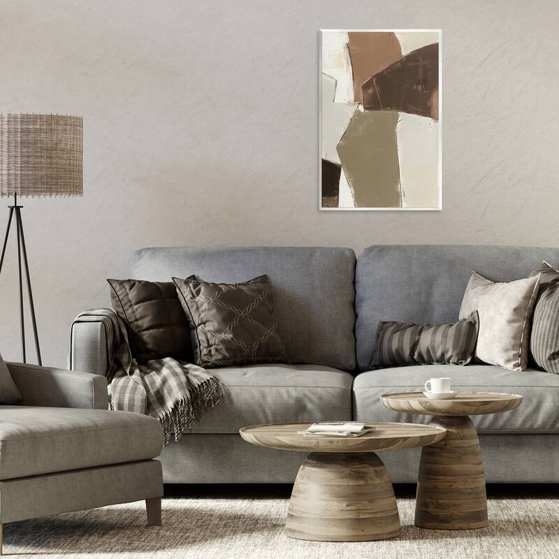 Stupell Contemporary Neutral Earth Tones Wall Plaque Art Design By Kippi Leonard