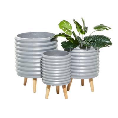 Magnesium Oxide Planter - Set of 3 Gray - Roche River Decor