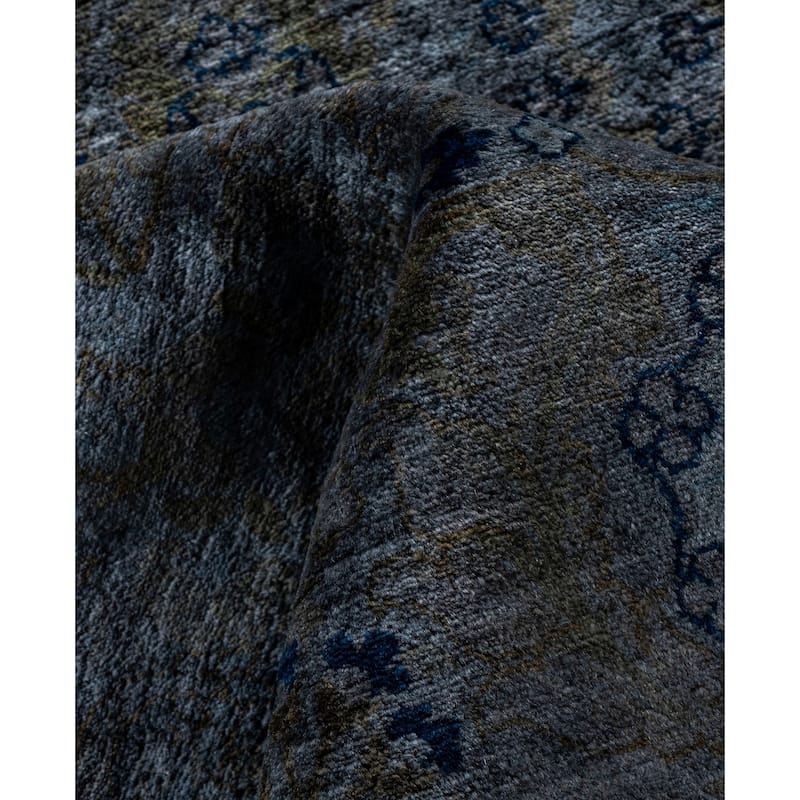 Overdyed One-of-a-Kind Hand-Knotted Area Rug - Gray - 8' 1" x 10' 3"