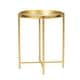 preview thumbnail 8 of 28, Adeco Gold End Table Metal Waterproof Snack Beside Table Accent Coffee Table - 16.9""(D)x 16.9""(W)x 20.5""(H)