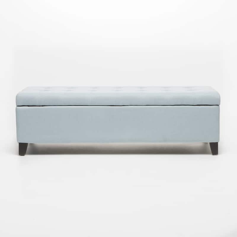 50.75" Storage Ottoman Bench, Tufted Ottoman with Storage for Living Room, Large End of Bed Ottomans, Modern Entryway Benchs