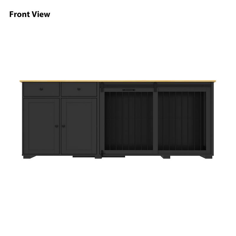 Dual-Drawer Cabinet Pet Sanctuary Contemporary Home Storage Solution