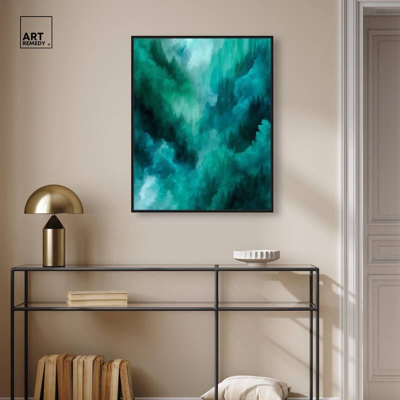 Textured Teal II Canvas by Art Remedy