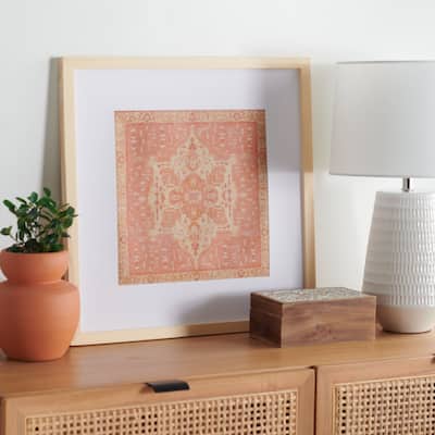 SAFAVIEH Leonidha 18-inch Terracotta Framed Textile Wall Art