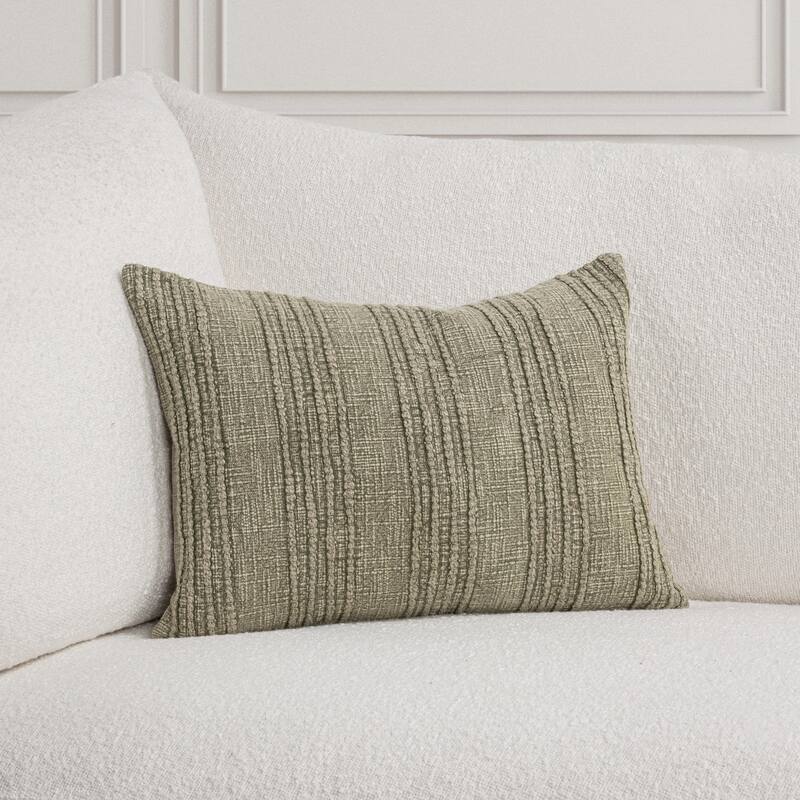 Villa by Classic Home Hannah 100% Cotton 22" Throw Pillow - Sage Green - 14x20