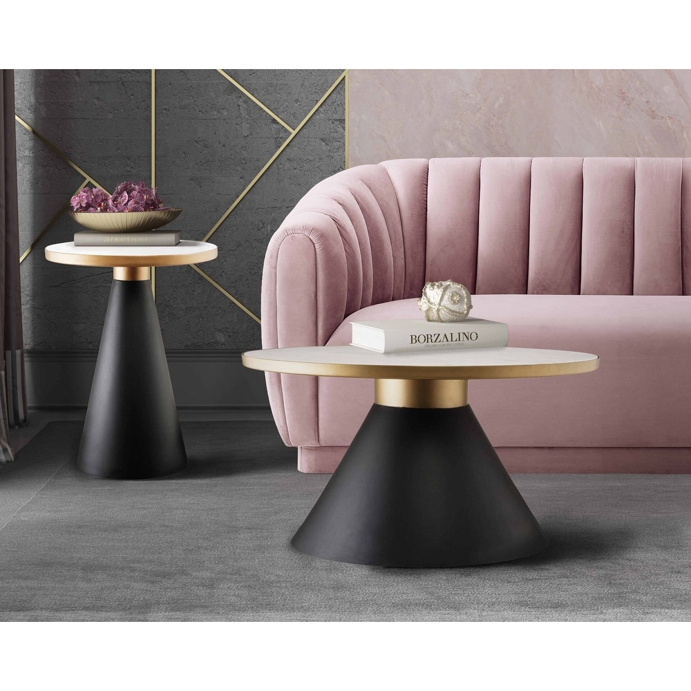 Balhi white top side table