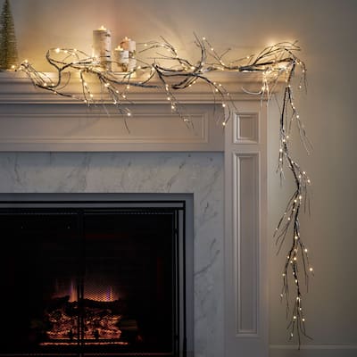 Michaelson 18-foot Pre-Lit Warm White LED Christmas Garland by Christopher Knight Home - Snowy