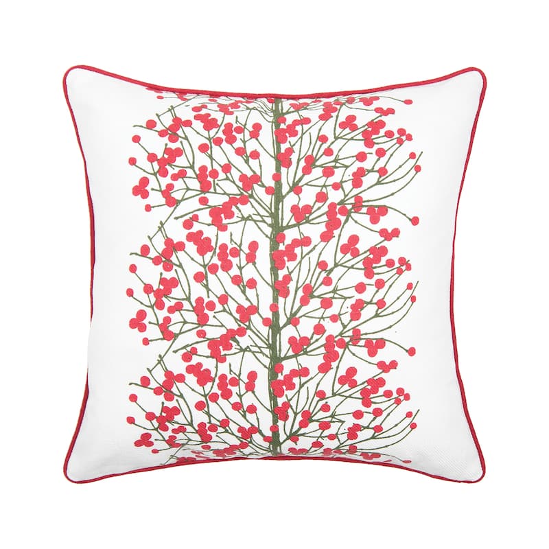 Berries Printed Throw Pillow