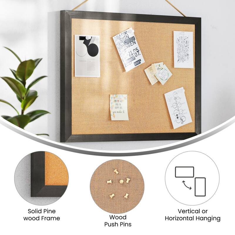 Commercial Wall Mount Linen Board with Wooden Push Pins