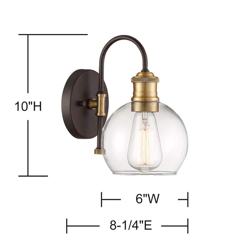 Meridian M50040 10" Tall Outdoor Wall Sconce with Globe Shade