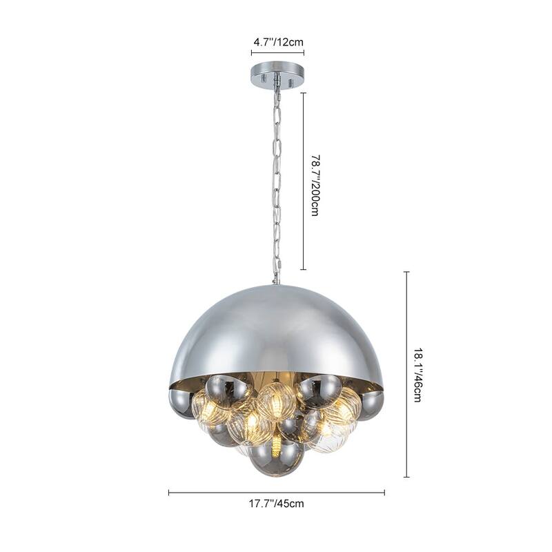 Decorative Cluster Globe Bubble Pendant Light with Dome Style
