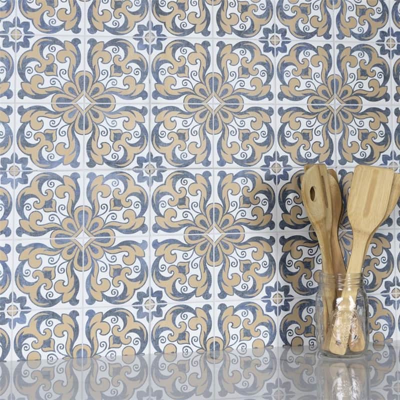 Merola Tile Harmonia Royal Bloom 13" x 13" Ceramic Floor and Wall Tile