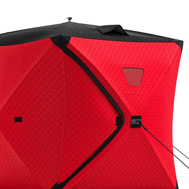 3-Layer Insulated Pop-up Canopy Portable Ice Shelter Ice Fishing Tent with 2 Doors and Carrying Bag