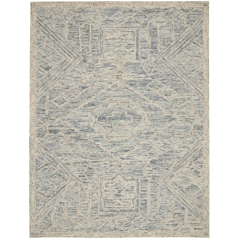 Duhe Power Loomed Geometric Modern Soft Area Rug By HomeRoots - 126' X '96' X '0.5