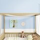 preview thumbnail 4 of 32, Wooden Full Size Canopy Bed Floor Bed with Fence,Guardrails