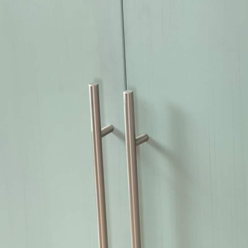 74 in. Green Wooden 6 Door Media Credenza_Sideboard