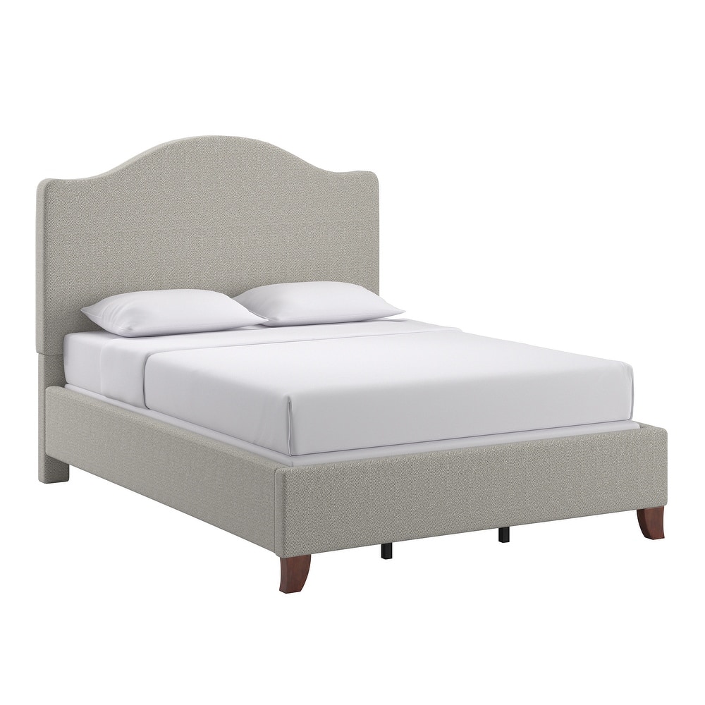 Winchester Upholstered Queen Bed with Curved Headboard by iNSPIRE Q Classic