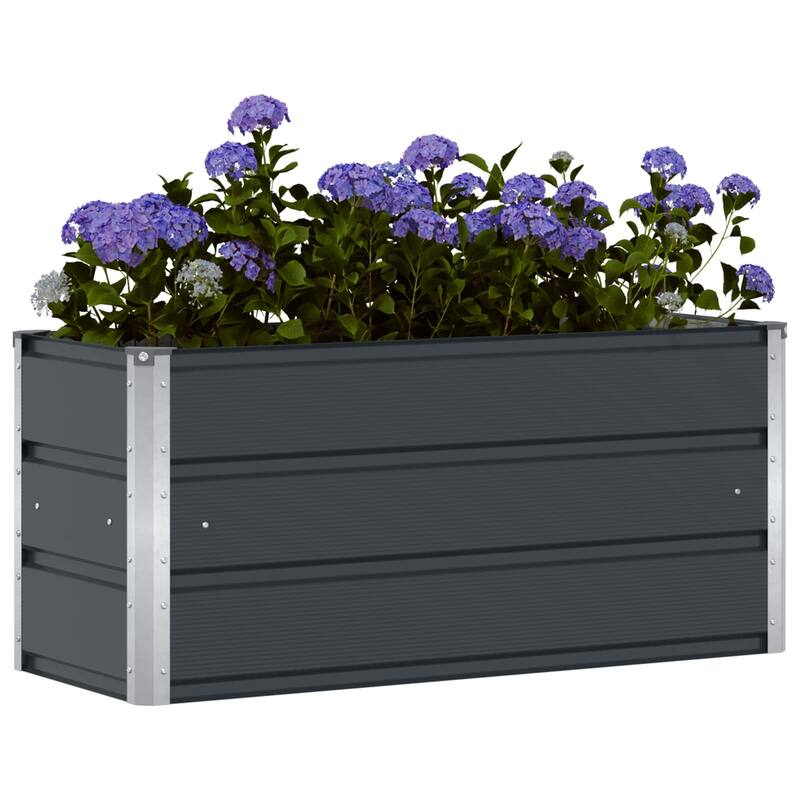 vidaXL Planter in Steel - 39.37 x 15.75 x 17.72"