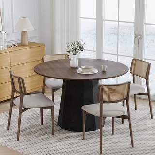 Dovelina Solid Wood Round Dining Table for 4-8 People Nordic style ...