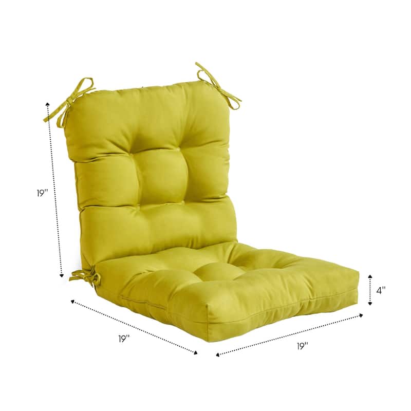 Outdoor Tufted Dining Chair Cushion (Set of 2)