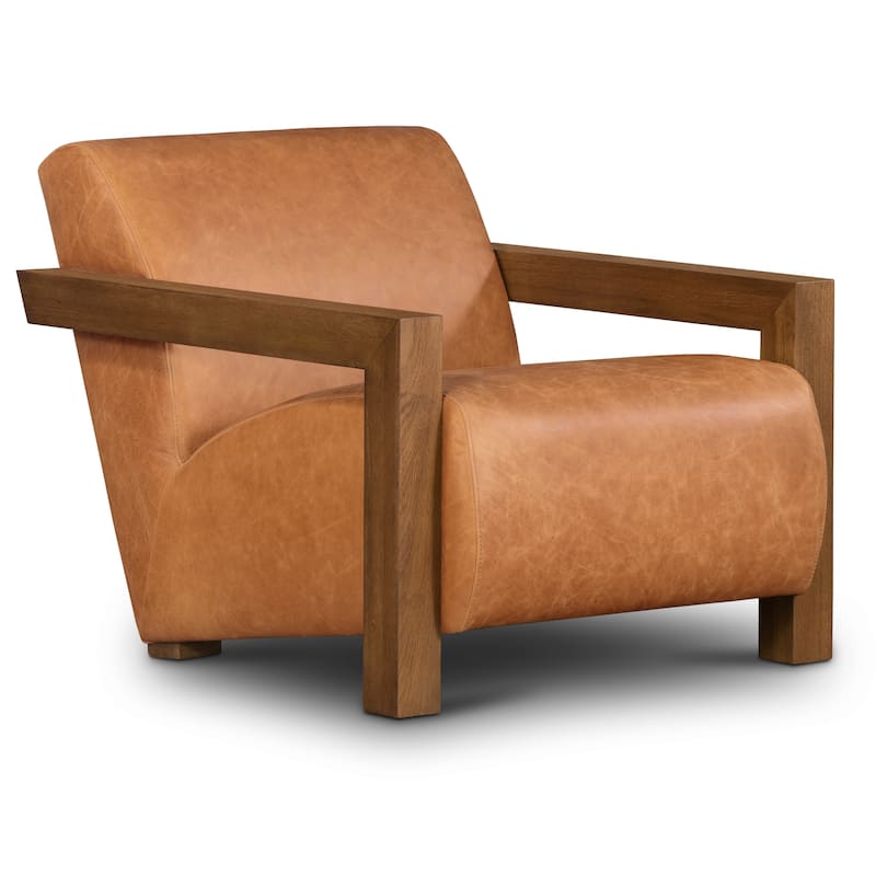 Poly and Bark Giza Lounge Chair - Italian Genuine Leather