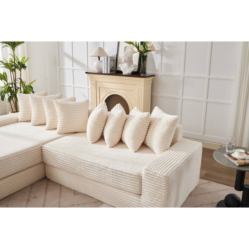 Convertible Corduroy Sofa Bed, Foldable Floor Couch, Space-Saving Sleeper Mattress Sofa, Multi-Functional Folding Bed