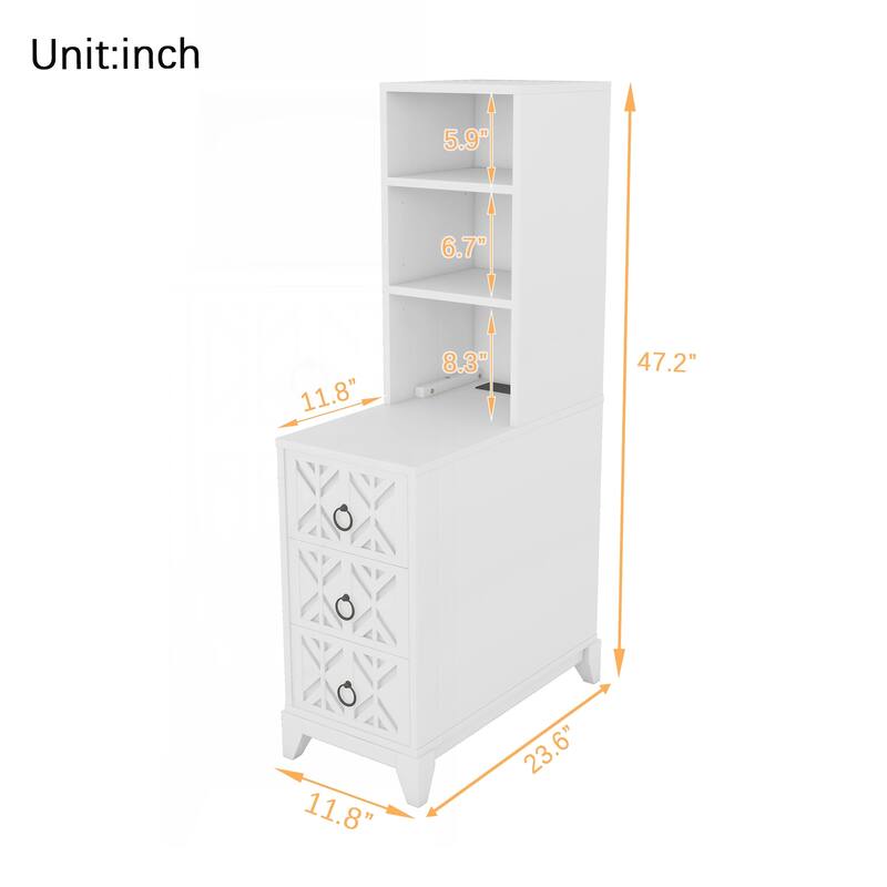 Versatile End Table with Multiple Storage Options and Stylish Design
