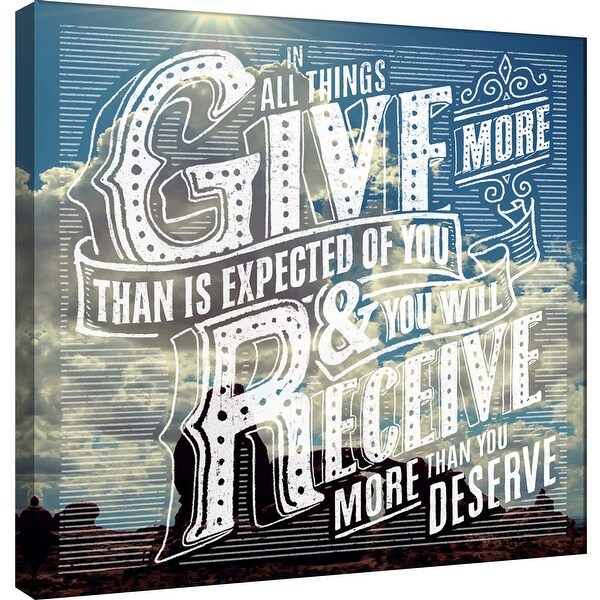 PTM Images 9-101014 PTM Canvas Collection 12" x 12" - "Give" Giclee Family Saying Art Print on Canvas