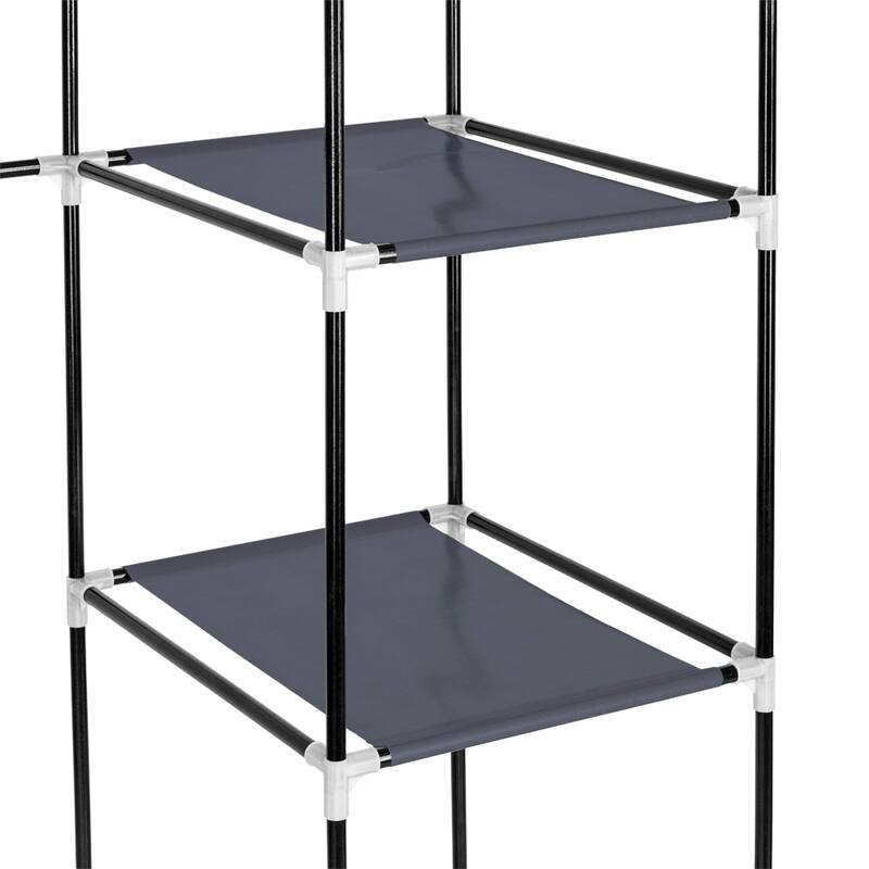 Portable Closet Organizer Wardrobe Storage Organizer with 10 Shelves
