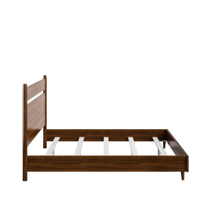 Ludwig Brown Wood King Panel Bed