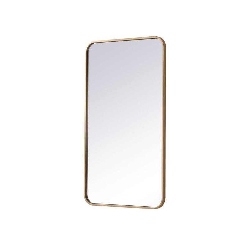 Ezra Soft Corner Metal Rectangular Mirror