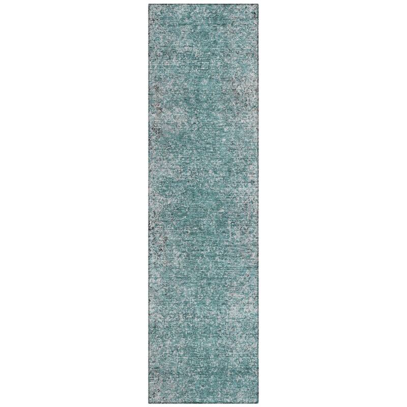 Machine Washable Indoor/ Outdoor Chantille Solid Contemporary Rug