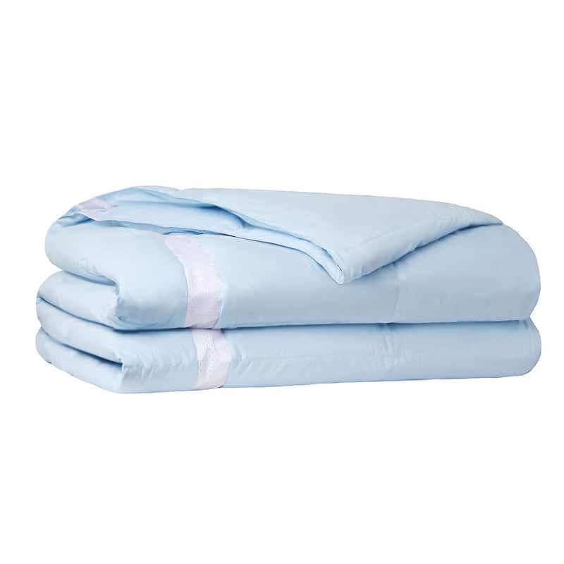 600 FP Cooling Lightweight Breathable White Down Comforter for Hot Sleeper, Mesh Design Summer Blanket