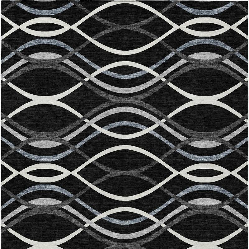HomeRoots Abstract Transitional Rectangle Outdoor Rug