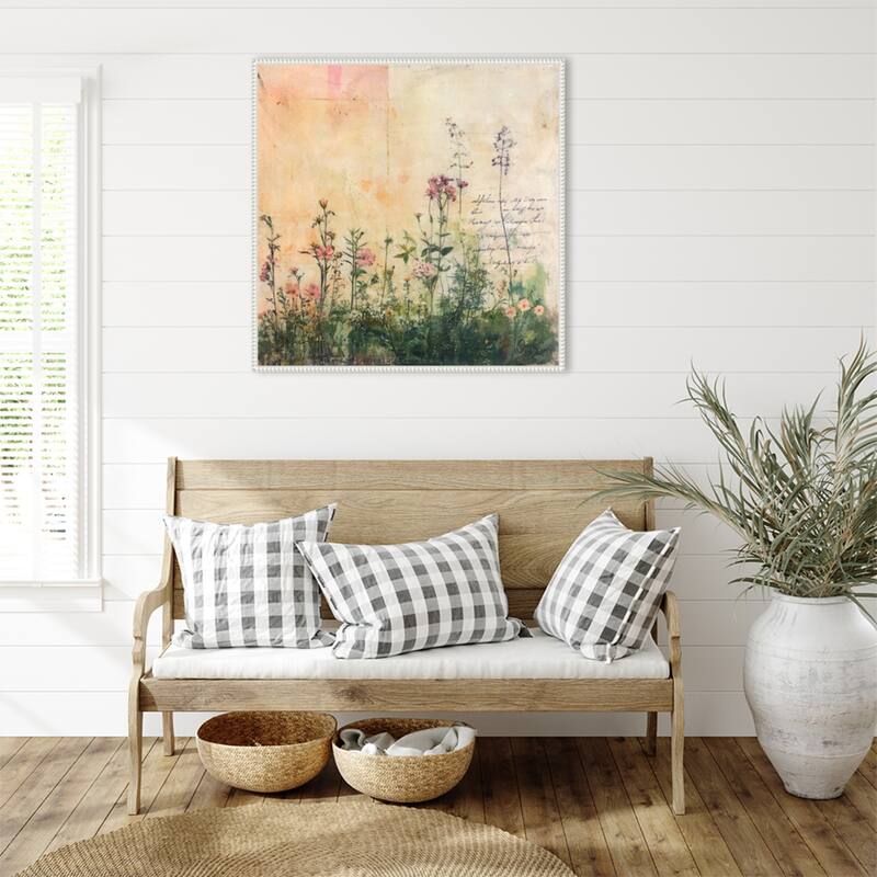 Pink Spring by Opal Edison Framed Canvas Wall Art Print