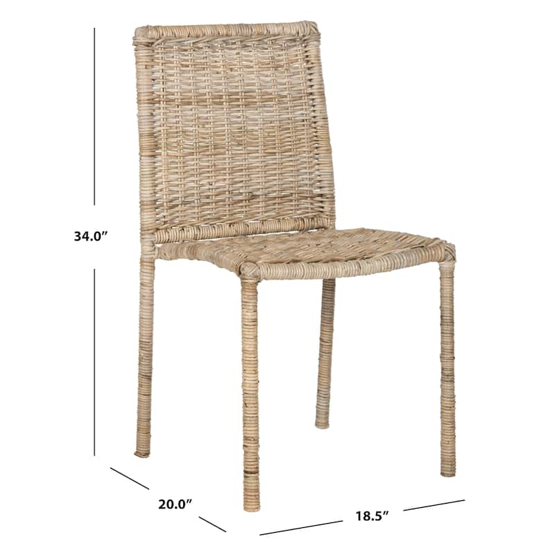 SAFAVIEH Stjepana Grey Dining Chair (Set of 2) - 19Wx20Dx34H
