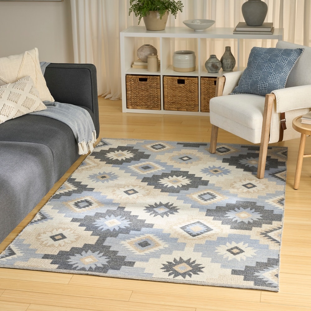 Nourison Copenhagen Flatwoven Wool Indoor only Geometric Area Rug