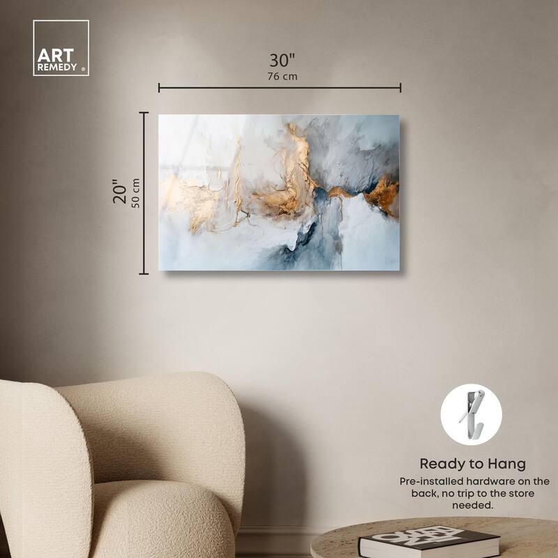 Canvas of Golden Shades Acrylic by Art Remedy, Ready to Hang