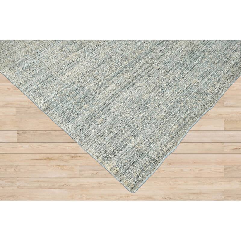 Hand Knotted Hand Made 100% Wool Modern Oriental Area Rug Celadon - 7' 10'' x 9' 9''